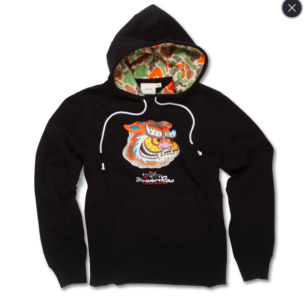 2 Piece Set Strivers Row Camo Tiger Black and Yellow Hoodie & Sweatpants Grap…